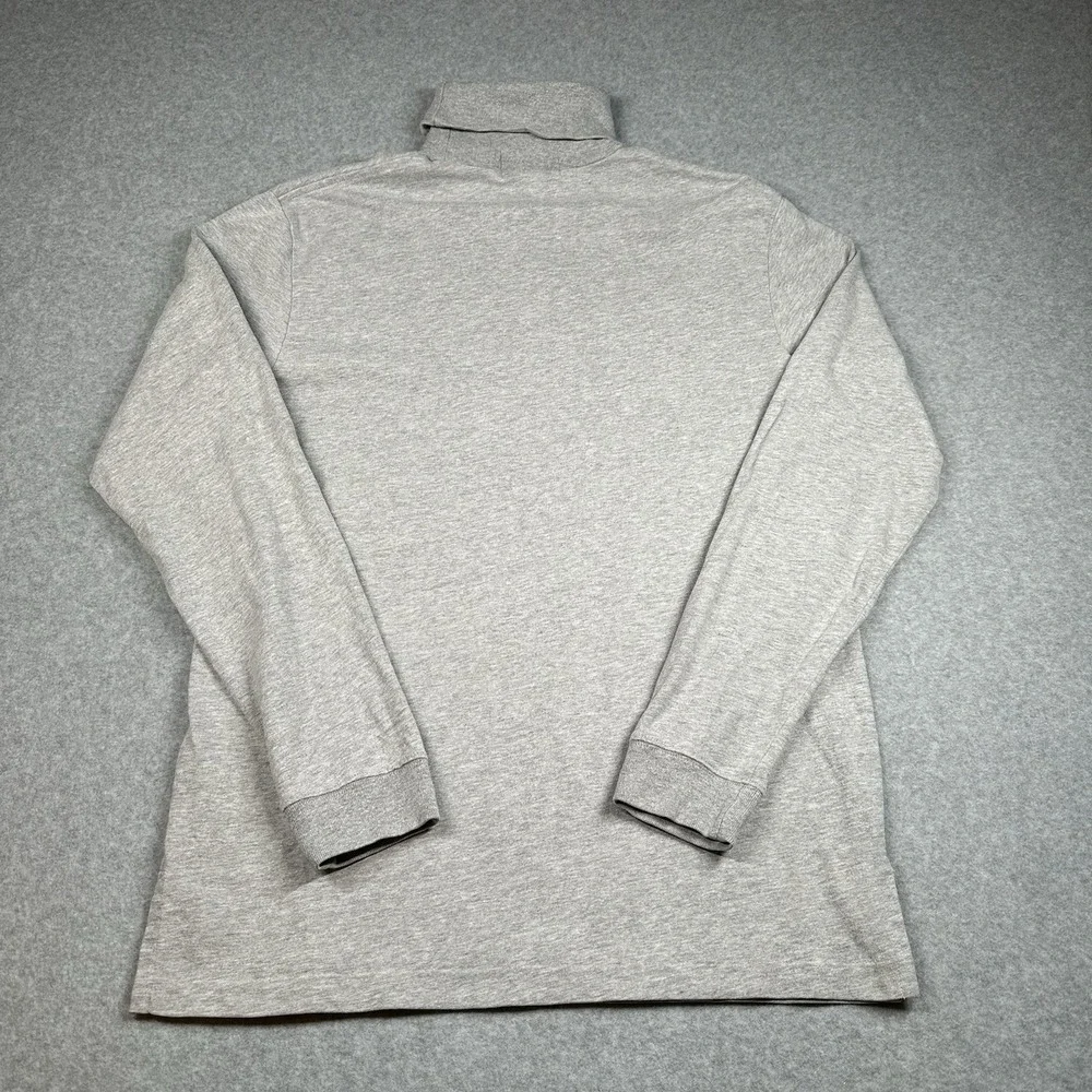 Polo Ralph Lauren Gray‎ 100% Cotton Men's M Turtleneck Long Sleeve Shirt